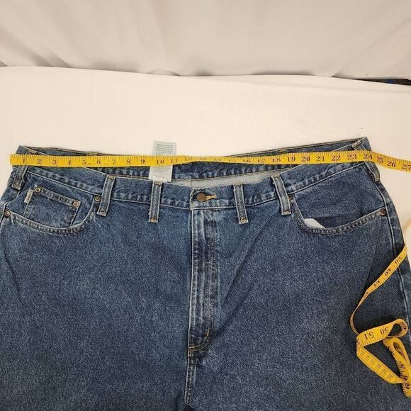 Carhartt Men's Size 50 x 32 Relaxed Fit Straight Leg Denim Blue Jeans R13 - Picture 3 of 10